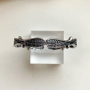Silver Winged Cuff Bracelet
